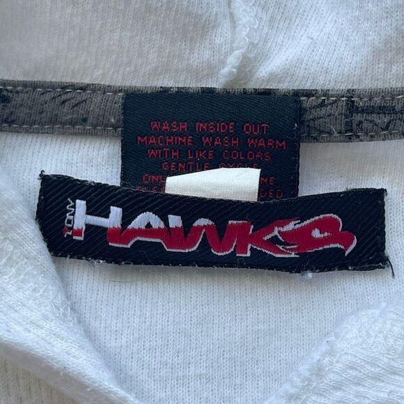 Tony Hawk Women's Hawks Icon Logo Pullover Hoodie White XL - Picture 5 of 12